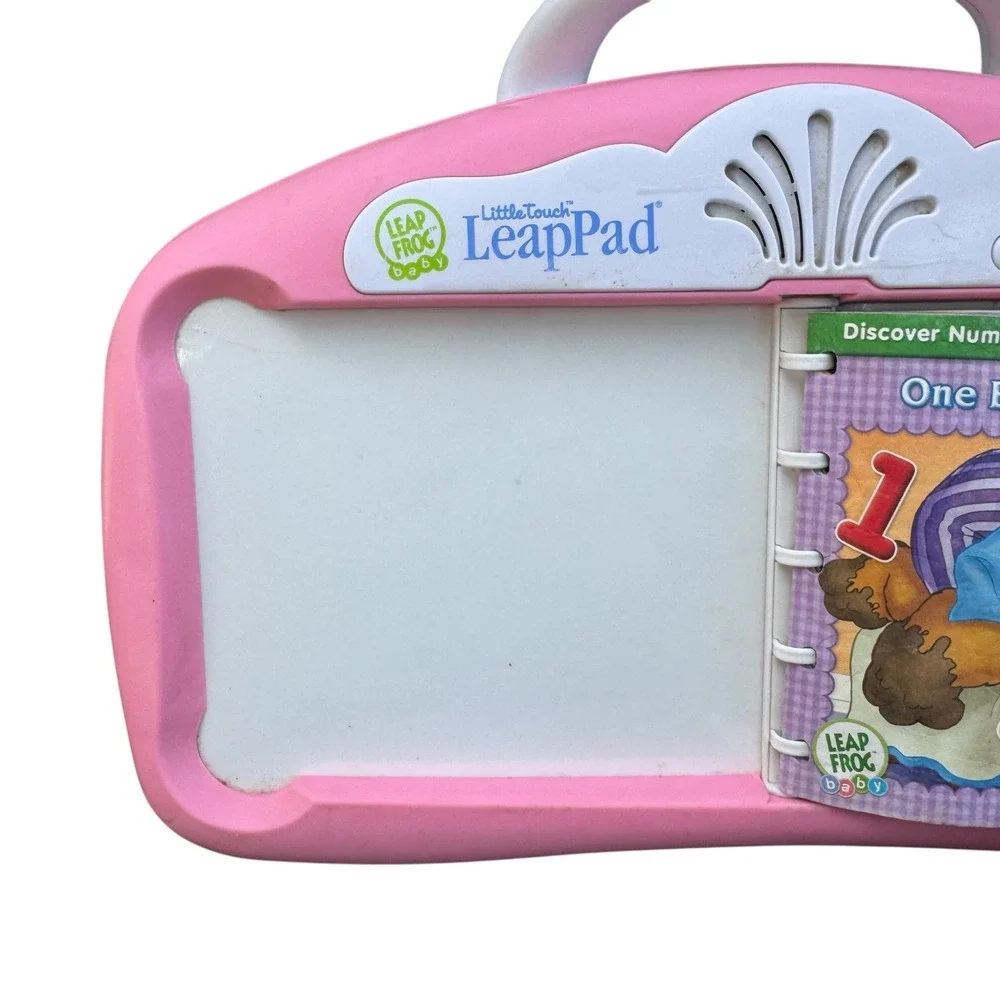 LeapFrog LittleTouch LeapPad Pink Learning System 3 Books Cartridges WORKS 2004